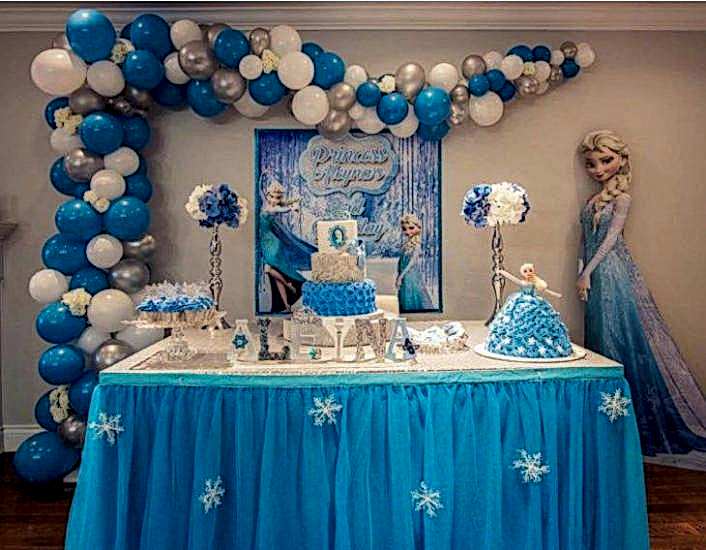 50 Adet Metalik Balon ve 5 Metre Balon Zinciri (K.Mavi - Gümüş - Beyaz)