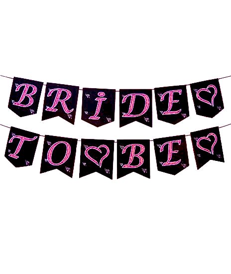 Happyland Bride To Be Fuşya Uzar Yazı Banner