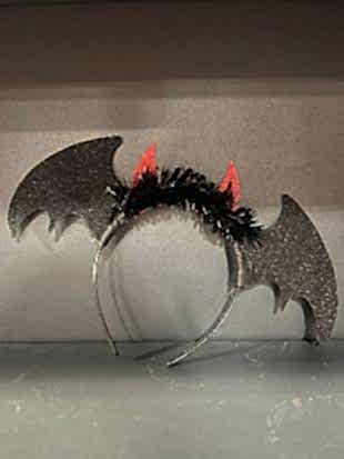 Happyland Halloween Siyah Kırmızı Yarasa Şeytan Taç Cadılar Bayramı Parti Tacı