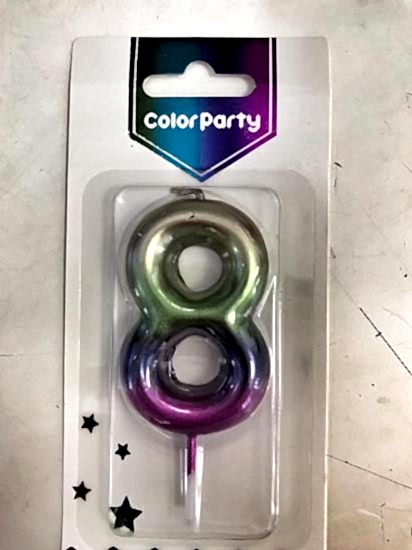 Happyland 8 Rakam Metalik Renkli Pasta Mumu