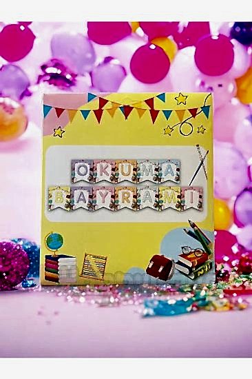 Happyland Okuma Bayramı Uzar Yazı Zigzag Banner Yazı