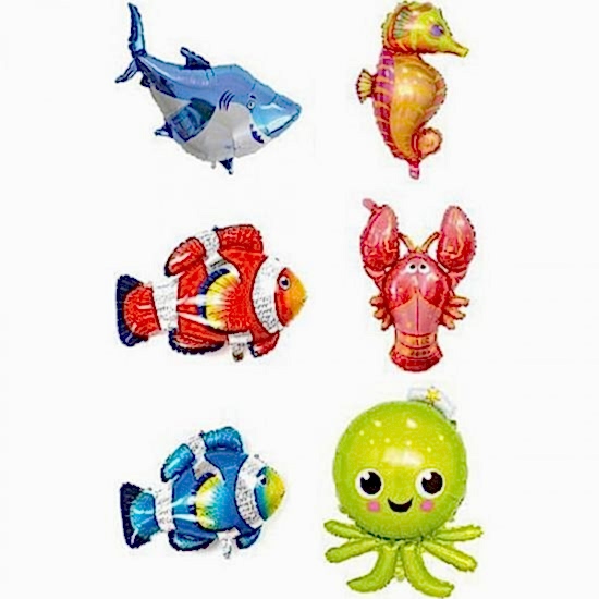 Happyland 6 Lı Okyanus Canlıları Folyo Balon Set