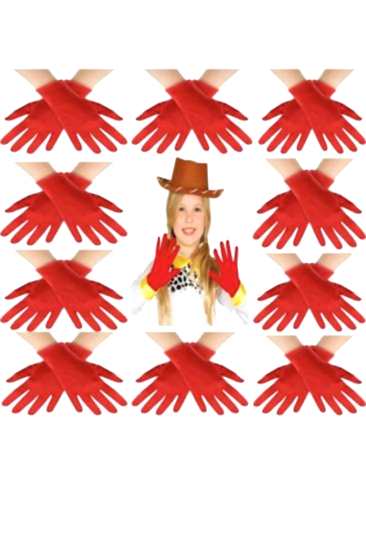 Happyland Kırmızı Gösteri Etkinlik Merasim Parti Pandomim Bando Eldiveni 23 Nisan 19 Mayıs 29 Ekim