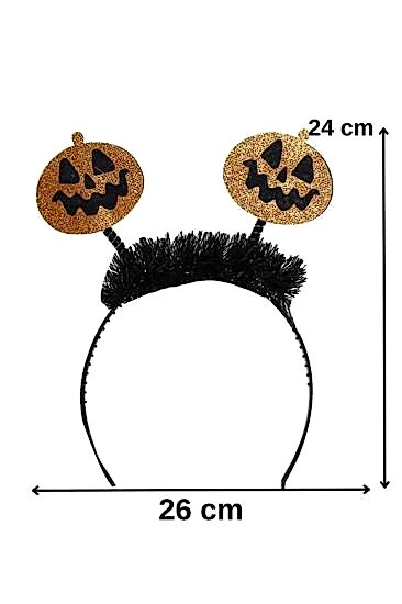 Happyland Halloween Balkabağı Simli Parti Tacı Halloween Parti Tacı Cadılar Bayramı Taç