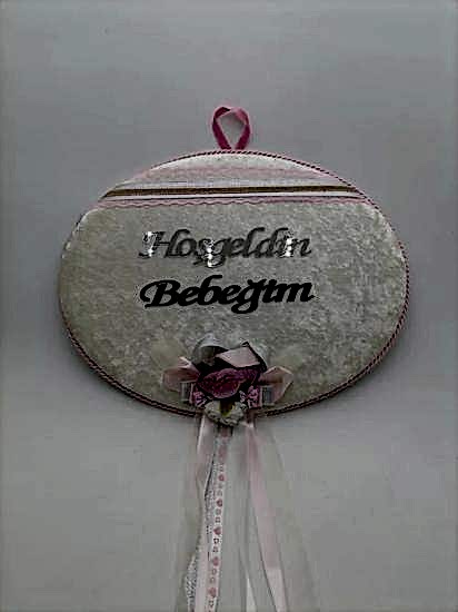 Happyland Kapı Süsü Hoşgeldin Bebeğim Pembe Beyaz