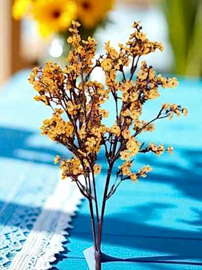 Yapay Turuncu Bahar Dalı 55 Cm Turuncu Renk Japon Kiraz Çiçeği