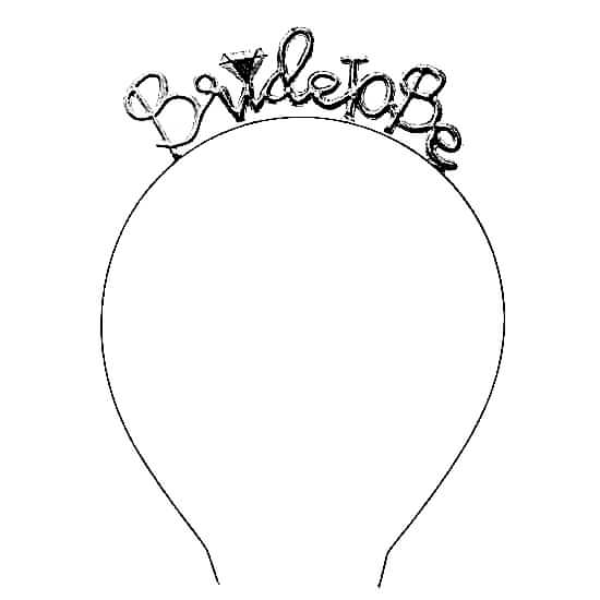 Happyland Gümüş Bride To Be Plastik Taç﻿