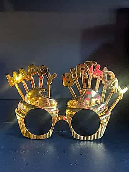 Happyland Happy Birthday Yazılı Plastik Gözlük Gold