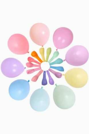 Happyland  Makaron pastel renkler  Karışık renk Balon 25 adet