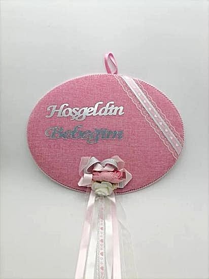 Happyland Kapı Süsü Hoşgeldin Bebeğim Pembe