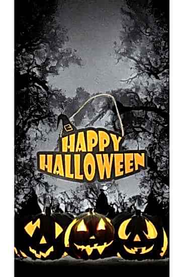 Happyland Hapyland Halloween Ahşap Asmalı Kapı Süsü Happy Halloween Kapı Duvar Dekor Süsü 30 Cm Mini