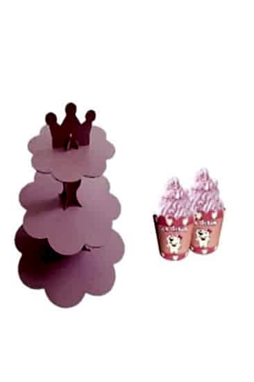 Happyland Ilk Dişim Pembe Karakterli Kek Standı + Kek Kapsülü 2’li Set