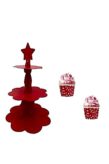 Happyland Kırmızı Karakterli Kek Standı + Kek Kapsülü 2’li Set