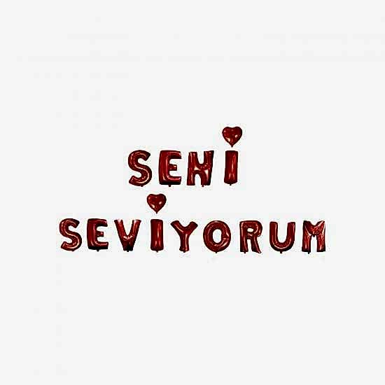 Happyland Folyo Balon Seni Seviyorum Set 40 cm Kırmızı