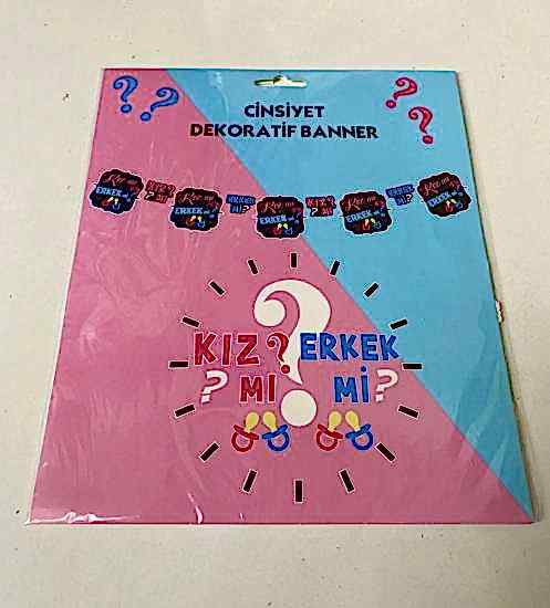 Happyland Cinsiyet Belirleme Dekoratif Banner