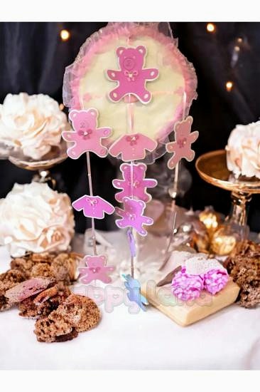 Happyland Pembe Renk Asma Süs Kapı Süsü Bebek Odası Baby Shower Cinsiyet Partisi Hediyesi Asma Süs 