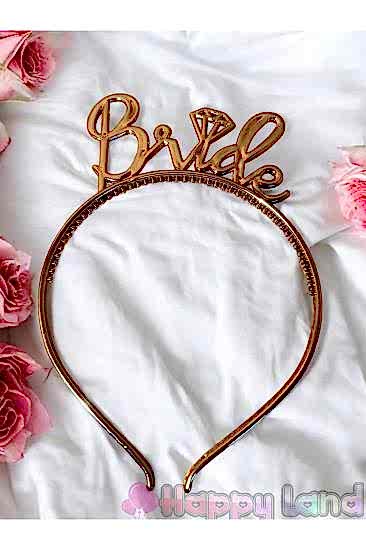 Happyland Rose Gold Bride To Be Parti Tacı Bekarlığa Veda Bride Parti Tacı