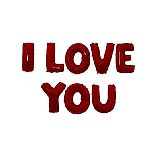 Happyland I Love You Kırmızı Harf Folyo Balon Seti 35 cm