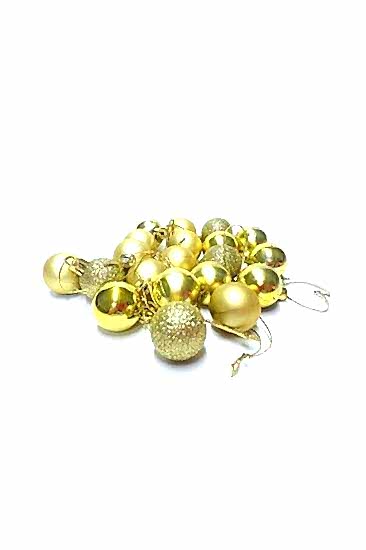 Happyland Yılbaşı Ağacı Süsleme 4 Cm Gold 12’li Gold Renkli Cici Top