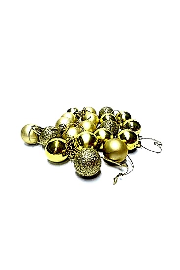 Happyland Yılbaşı Ağacı Süsleme 4 Cm Gold 24’lü Gold Renkli Cici Top