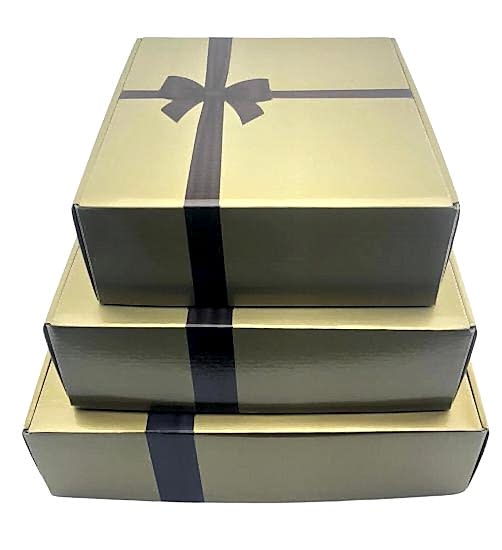 Gold 3’lü Kare Hediye Kutusu Seti 3 Boy