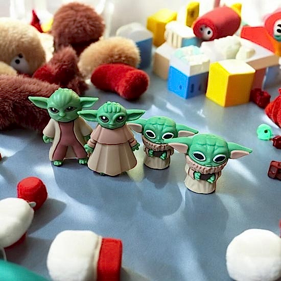 Happyland Star Wars Baby Yoda Figür Oyuncak 4 ’lü Set Mini Yoda Oyuncak Seti 6 cm 