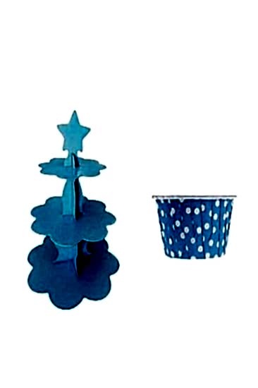 Happyland Mavi Kek Standı + Kek Kapsülü 2’li Set