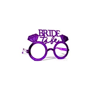Happyland Parti Gözlüğü Bride Yazılı Gelin Gözlüğü Bekarlığa Veda Bride To Be Gözlük Mor