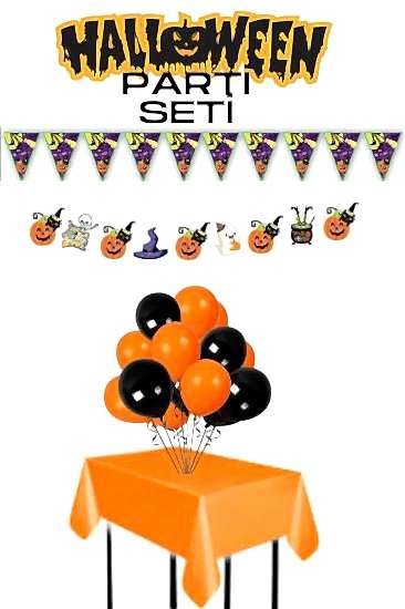 Happyland Halloween Parti Süsleme Seti 4 Parça Cadılar Bayramı Parti Set Dekor Süs
