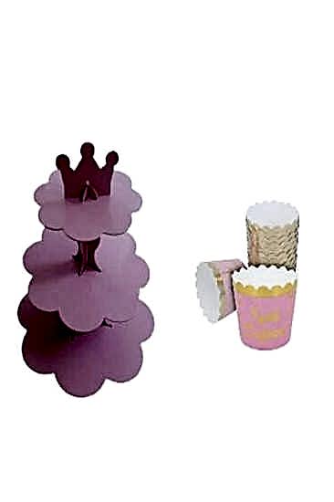 Happyland Pembe Kek Standı +pembe Iyiki Doğdun Kek Kapsülü 2’li Set