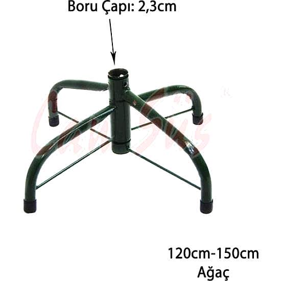 Happyland Yılbaşı Yılbaşı Çam Ağacı Metal Ayak 120 cm - 150 cm