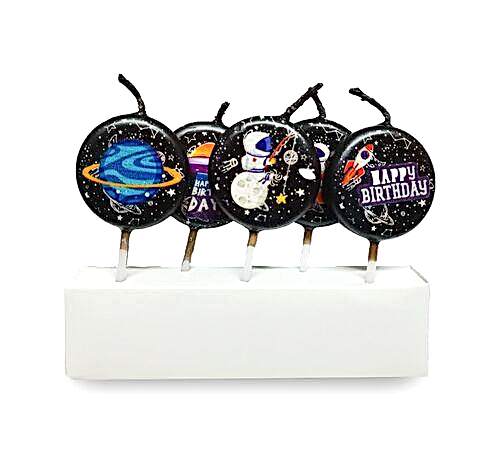 Happyland 5 Li Uzay Galaksi Temalı Pasta Mumu