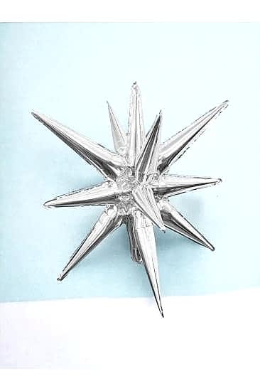 Happyland Kutup Yıldızı Gümüş Renk Folyo Balon Uzay Konsept Doğum Günü