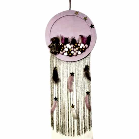 Happyland Işıklı Ledli Bebek Kapı Süsü Ayıcıklı Yuvarlak Bubble Ahşap Pano Kapı Süsü Pembe