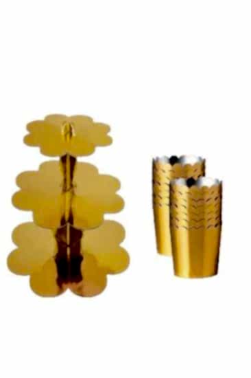 Happyland Gold Kek Standı +gold Kek Kapsülü 2’li Set