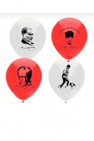 Happyland Atatürk Baskılı Balon 29 Ekim Cumhuriyet Bayramı Atatürk Baskılı Balon 30 Adet