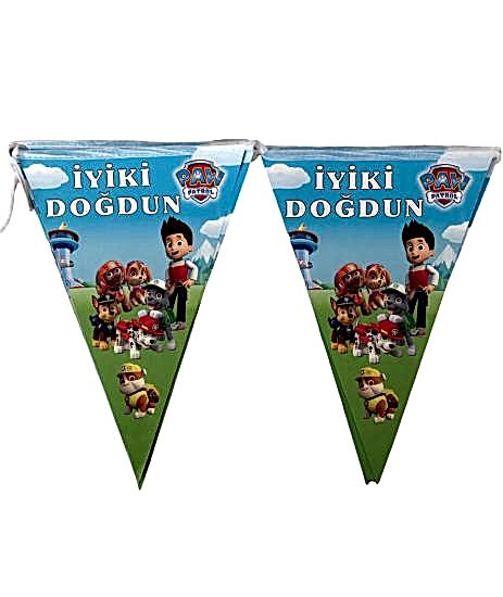 Happyland Paw Patrol Flama Üçgen Açılır Süs 2 Metre