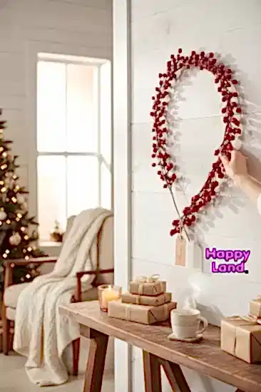 Happyland Yılbaşı Süsü Narlı Garland Ssüs 170 cm Yılbaşı Kapı Duvar Şömine Dekor Garland HPY26075