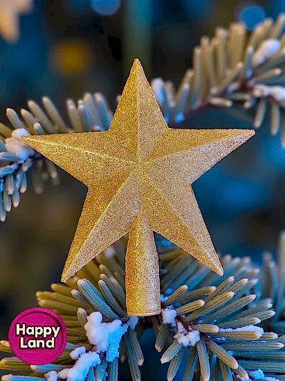 Happyland Yılbaşı Çam Ağacı Süsü Bronz Renk 20 cm Tepe Yıldızı HPY26022