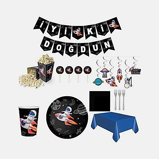 Happyland Uzay Doğum Günü Seti 8 Kişilik