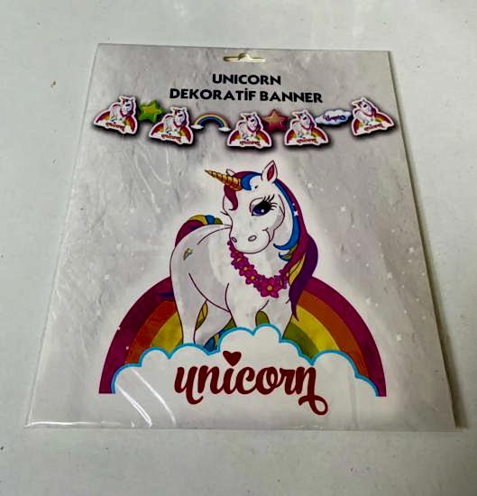 Happyland Unicorn Dekoratif Banner