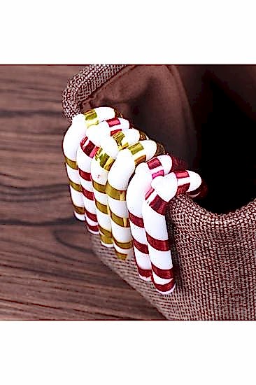 Happyland Yılbaşı Ağaç Süsü 12’li Baston 6’lı Kırmızı Ve 6’lı Gold Şeker Kamışı 9 Cm Ağaç Süsü