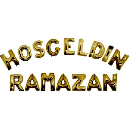 Happyland Hoşgeldin Ramazan Folyo Balon Set Gold Renk (40 cm )