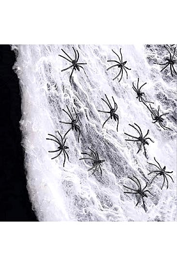 Happyland Halloween Örümcek Ağı Beyaz Renk Cadılar Bayramı Beyaz Örümcek Ağ Dekor Süs 