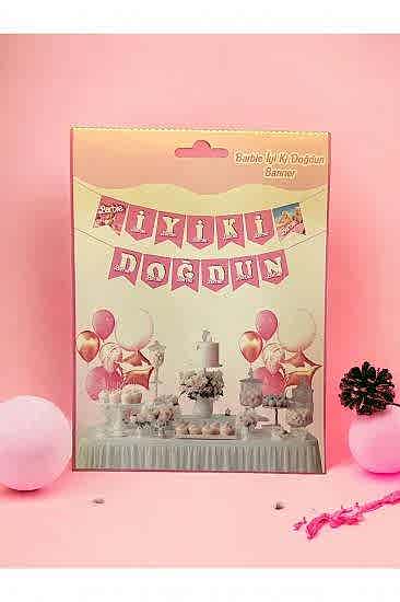 Happyland Barbie İyiki Doğdun Banner Yazı Barbie Doğum Günü Yazısı
