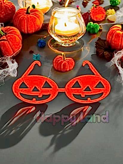 Halloween Turuncu Balkabağı Gözlük