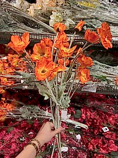 Happyland Yapay Çiçek 3’lü Gelincik Dalı Turuncu Renk 60 cm Gelincik HPY-26132