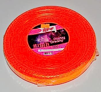 Plastik Tabak Turuncu Parti Tabağı 25 Adet