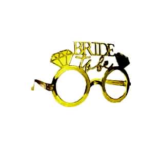 Happyland Parti Gözlüğü Bride Yazılı Gelin Gözlüğü Bekarlığa Veda Bride To Be Gözlük Gold
