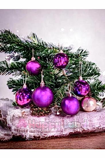 Happyland Yılbaşı Çam Ağacı Süsü Mor Renk Parlak Mat 6 Adet 6 cm Asetat KutuluModel Yılbaşı Topu